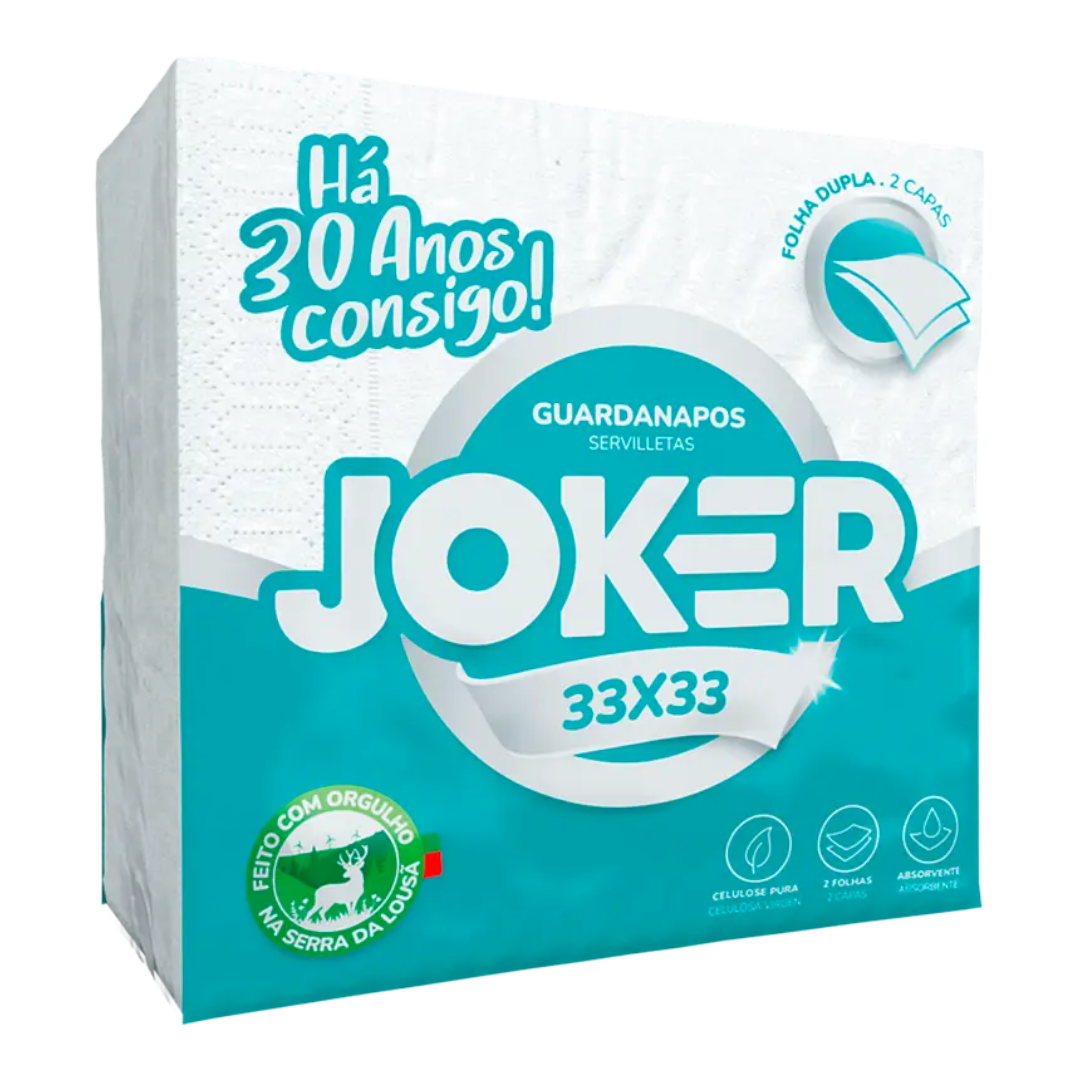 Guardanapos 33x33cm Folha Dupla Joker