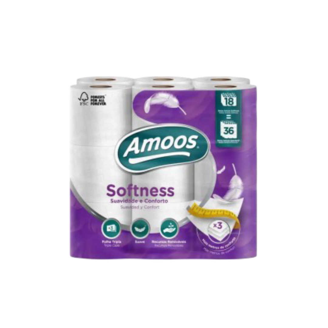 Papel Higiénico Amoos 3 Folhas