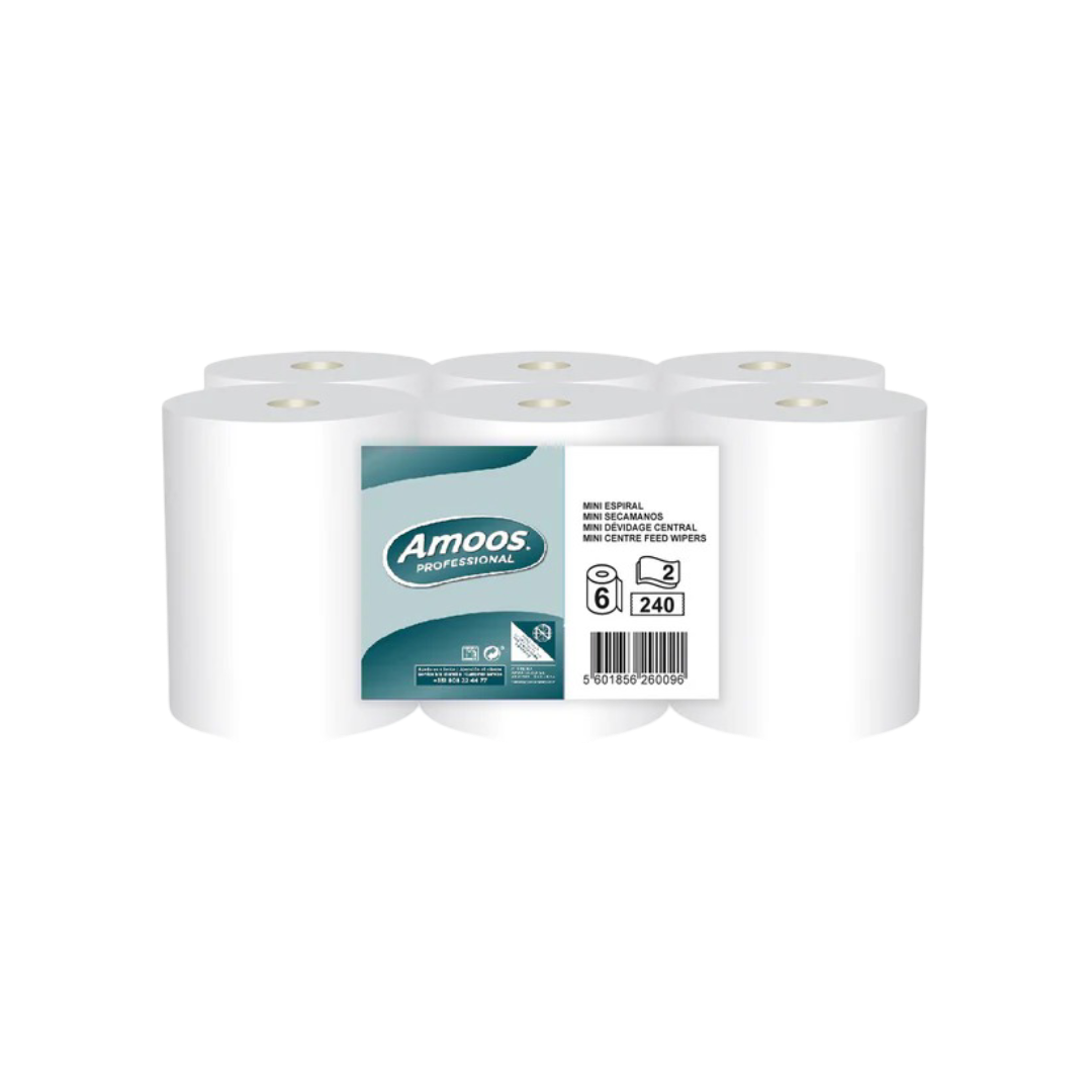 Rolo Mini Espiral 2F - 6 Rolos de 60 Metros