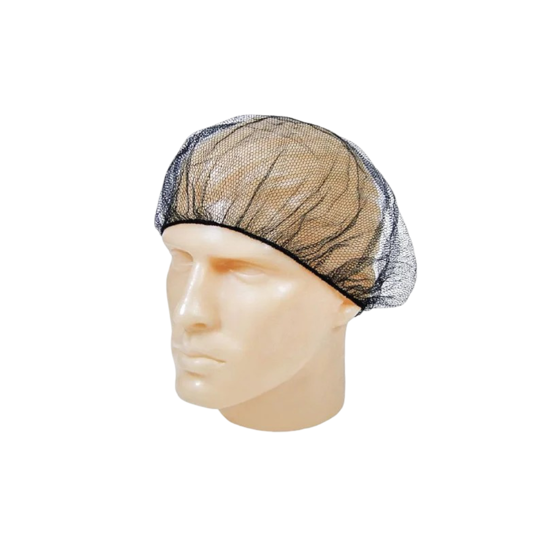 Touca Preta Descartável (100 uni)